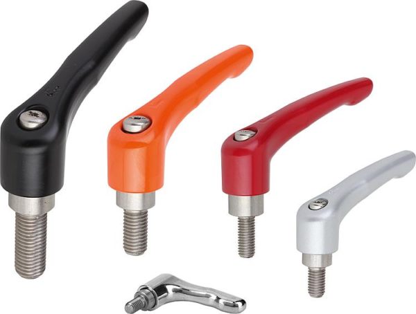 KIPP Clamping Levers K0123 Stainless Steel External Thread