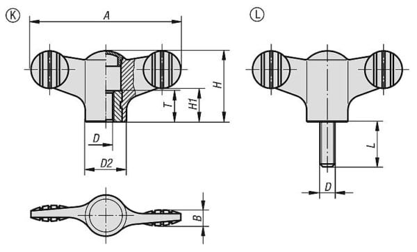 Wing Grips - K0274 Inch